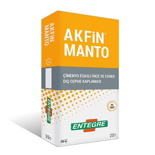 AKFiN MANTO Çimento Esaslı Polimer Katkılı İnce ve Esnek Dış Cephe Kaplaması