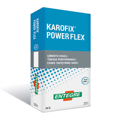 KAROFiX® POWER FLEX Çimento Esaslı Hazır Yüksek Performanslı Esnek Granit ve Mermer Yapıştırma Harcı
