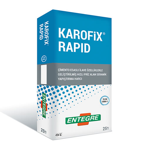 KAROFiX® RAPID Çimento Esaslı İlave Özelliklerle Geliştirilmiş Hızlı Priz Alan Seramik Yapıştırma Harcı