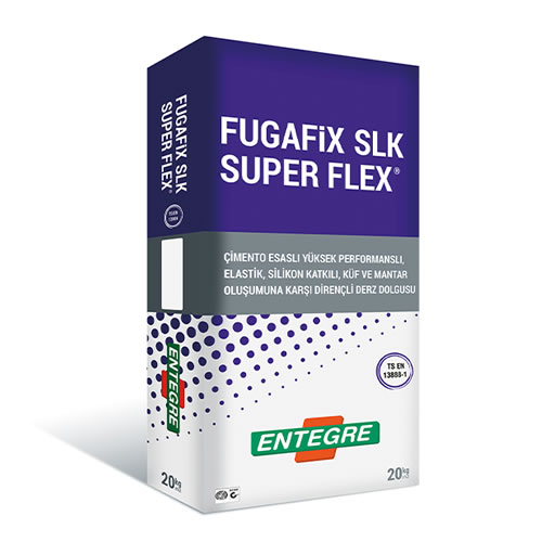 FUGAFiX SLK SUPER FLEX® Çimento Esaslı Yüksek Performanslı, Elastik, Silikon Katkılı, Küf ve Mantar Oluşumuna Karşı Dirençli Derz Dolgusu