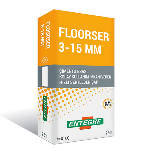 FLOORSER® (3-15 MM) Çimento Esaslı Kendiliğinden Yayılabilen Tesviye Şapı