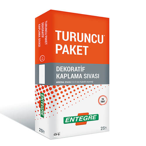 TURUNCU PAKET® DEKORATİF KAPLAMA SIVASI Mineral Esaslı Dekoratif Kaplama Sıvası