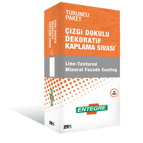 TURUNCU PAKET ÇİZGİ DOKULU DEKORATİF KAPLAMA SIVASI