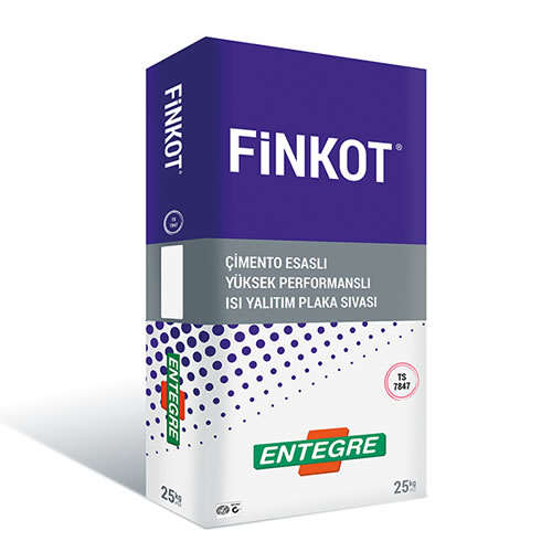 FiNKOT® Çimento Esaslı Polimer Katkılı Yüksek Performanslı Isı Yalıtım Plaka Sıvası