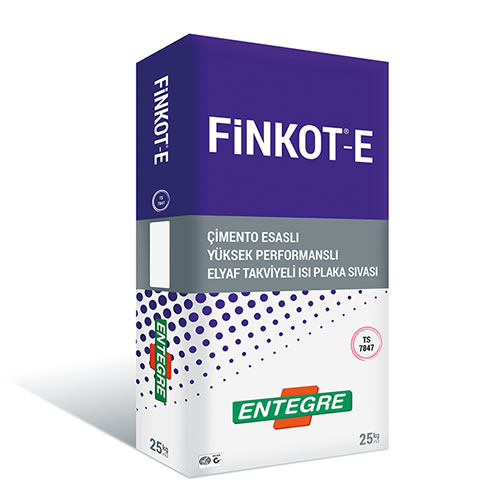 FiNKOT®- E Çimento Esaslı Yüksek Performanslı Elyaf Takviyeli Isı Yalıtım Plaka Sıvası